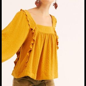 Free people gold Bonnie blouse